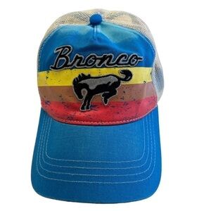 Ford bronco trucker hat, blue new with tag look at